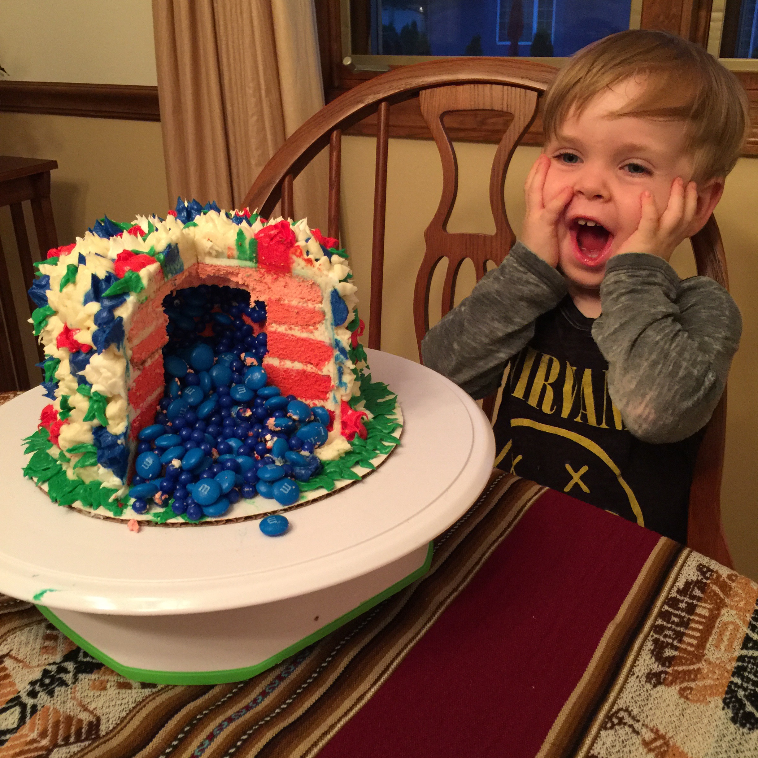 My toddler and the cake